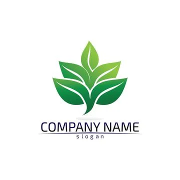 Tree leaf vector design eco friendly concept logo Illustrazione stock