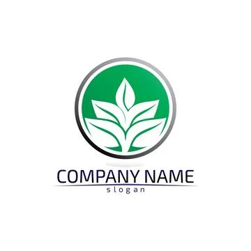 Tree leaf vector design eco friendly concept logo Stock Illustration