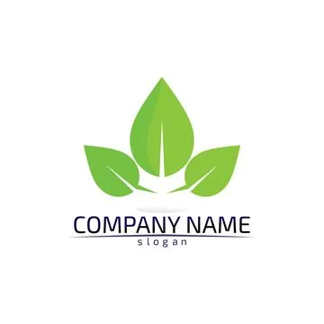 Tree leaf vector design eco friendly concept logo Illustrazione stock