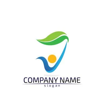 Tree leaf vector design eco friendly concept logo Stock Illustration