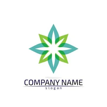 Tree leaf vector design eco friendly concept logo Stock Illustration