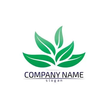 Tree leaf vector design eco friendly concept logo Illustrazione stock