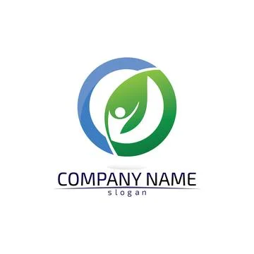 Tree leaf vector design eco friendly concept logo Illustrazione stock