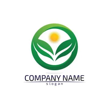 Tree leaf vector design eco friendly concept logo 스톡 일러스트