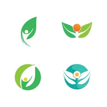 Tree leaf vector design eco friendly concept logo Illustrazione stock
