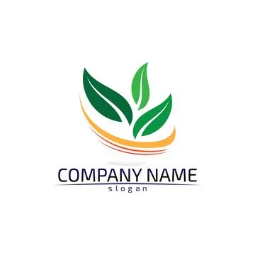 Tree leaf vector design eco friendly concept logo Illustrazione stock