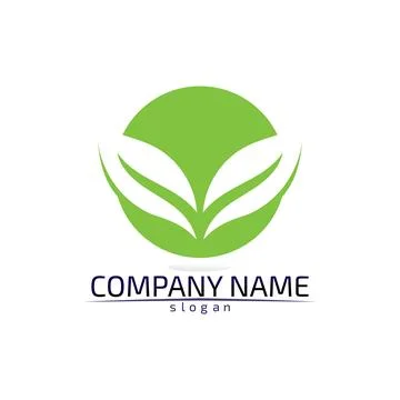 Tree leaf vector design eco friendly concept logo Stock Illustration