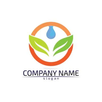 Tree leaf vector design eco friendly concept logo Stock Illustration