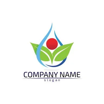 Tree leaf vector design eco friendly concept logo Stock Illustration