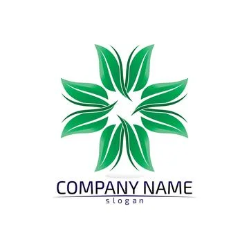 Tree leaf vector design eco friendly concept logo Illustrazione stock