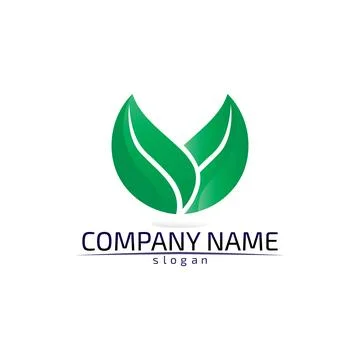 Tree leaf vector design eco friendly concept logo 스톡 일러스트