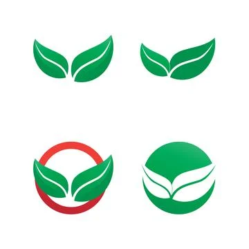 Tree leaf vector design eco friendly concept logo Stock Illustration