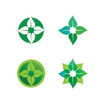 Tree leaf vector design eco friendly concept logo Illustrazione stock