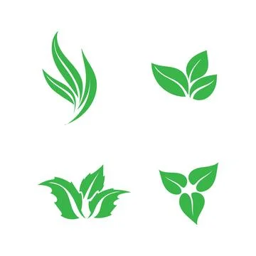 Tree leaf vector design eco friendly concept logo Illustrazione stock