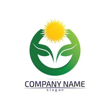Tree leaf vector design eco friendly concept logo Stock Illustration