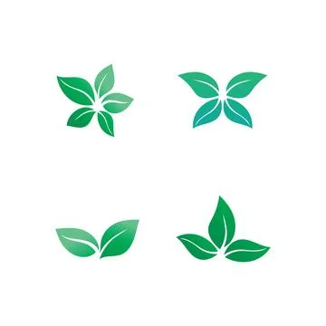 Tree leaf vector design eco friendly concept logo Illustrazione stock