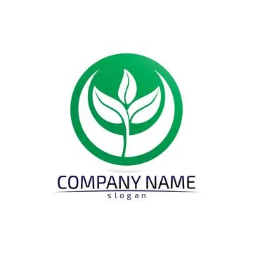 Tree leaf vector design eco friendly concept logo Stock Illustration