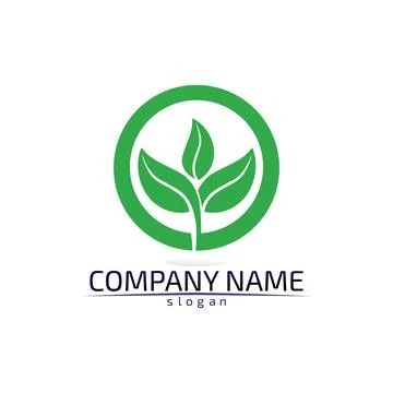 Tree leaf vector design eco friendly concept logo Stock Illustration
