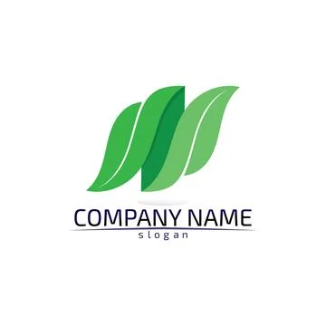 Tree leaf vector design eco friendly concept logo Stock Illustration