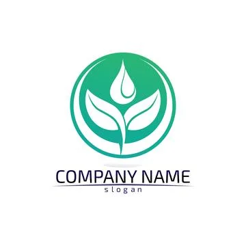 Tree leaf vector design eco friendly concept logo Stock Illustration