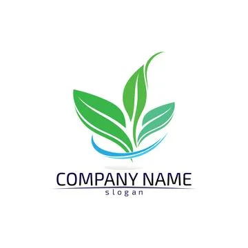 Tree leaf vector design eco friendly concept logo Illustrazione stock