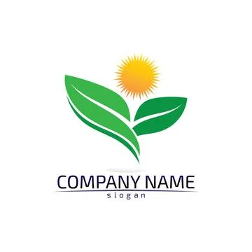 Tree leaf vector design eco friendly concept logo Illustrazione stock