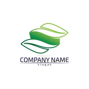 Tree leaf vector design eco friendly concept logo Stock Illustration