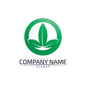 Tree leaf vector design eco friendly concept logo Stock Illustration