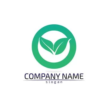 Tree leaf vector design eco friendly concept logo Stock Illustration