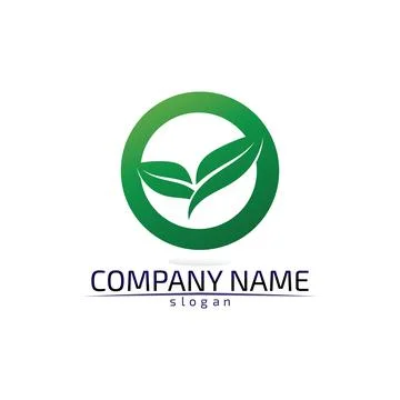 Tree leaf vector design eco friendly concept logo Stock Illustration