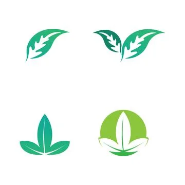 Tree leaf vector design eco friendly concept logo 스톡 일러스트