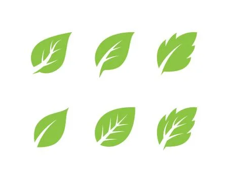 Tree Leaf Vector icon template Illustrazione stock