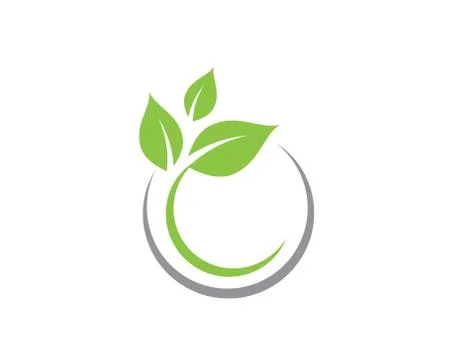 Tree Leaf Vector icon template Illustrazione stock