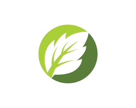 Tree Leaf Vector icon template Illustrazione stock