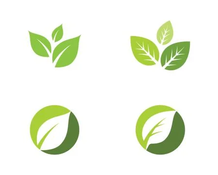 Tree Leaf Vector icon template Illustrazione stock
