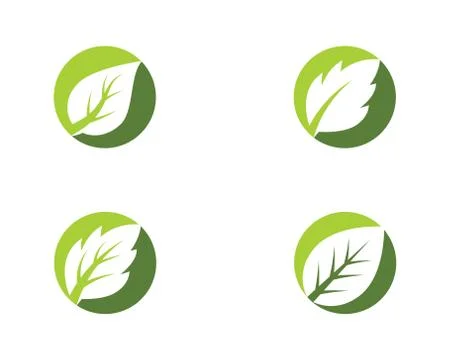 Tree Leaf Vector icon template Illustrazione stock