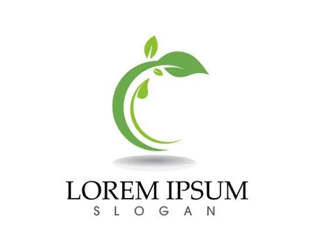 Tree leaf vector logo design, eco-friendly concept. Illustrazione stock