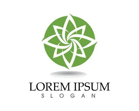 Tree leaf vector logo design, eco-friendly concept. Illustrazione stock