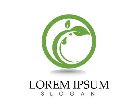 Tree leaf vector logo design, eco-friendly concept. Illustrazione stock