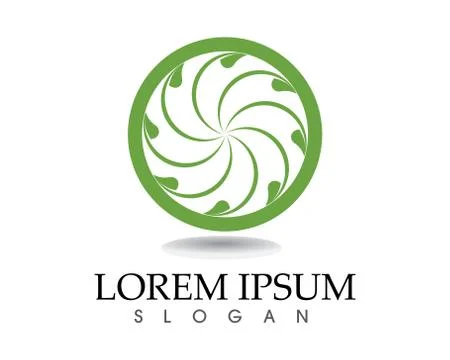 Tree leaf vector logo design, eco-friendly concept. Illustrazione stock