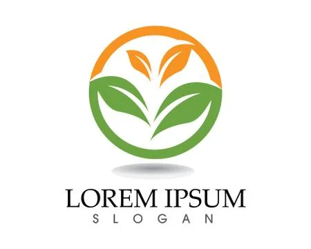 Tree leaf vector logo design, eco-friendly concept. Illustrazione stock