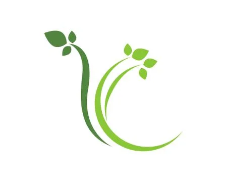 Tree leaf vector logo design, eco-friendly concept Illustrazione stock