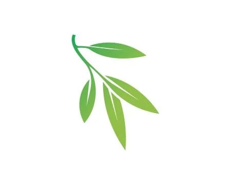 Tree leaf vector logo design, eco Illustrazione stock