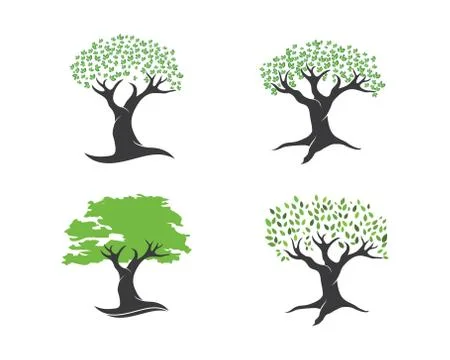 Tree leaf vector logo design, eco-friendly Stock Illustration