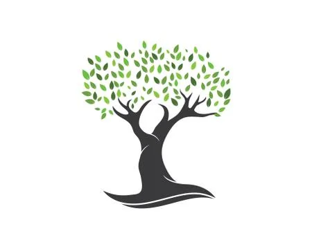 Tree leaf vector logo design, eco-friendly Stock Illustration
