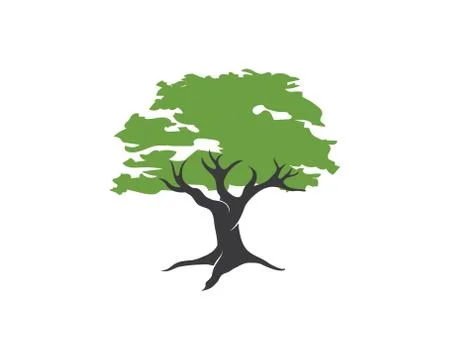 Tree leaf vector logo design, eco-friendly Illustrazione stock