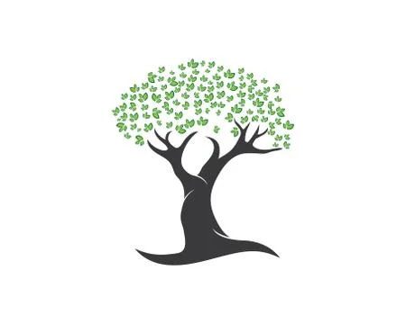 Tree leaf vector logo design, eco-friendly Stock Illustration