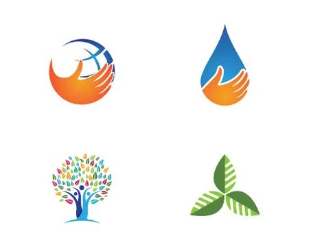 Tree leaf vector logo design, eco-friendly concept. Stock Illustration
