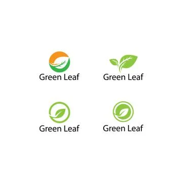 Tree leaf vector logo design 스톡 일러스트