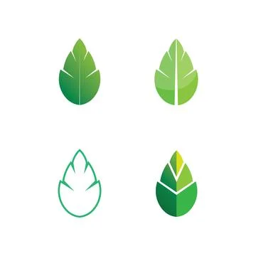 Tree leaf vector logo design, eco-friendly concept. 스톡 일러스트